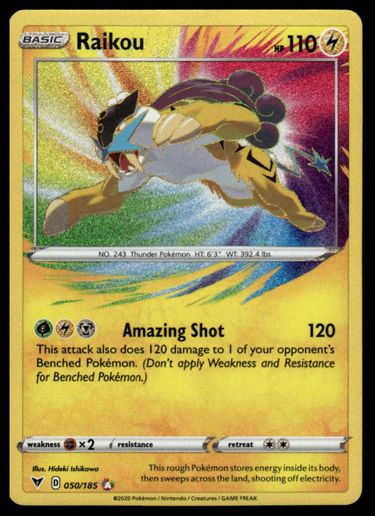 Pokemon TCG Raikou #050/185 SWSH04: Vivid Voltage