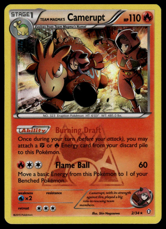 Pokemon TCG Team Magma's Camerupt #2/34 Double Crisis