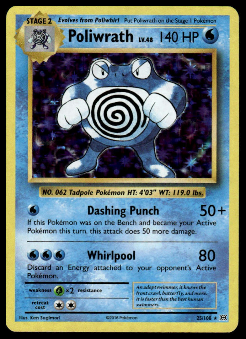 Pokemon TCG Poliwrath #25/108 XY - Evolutions