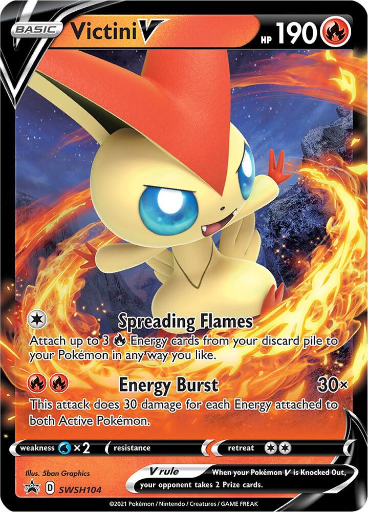 Pokemon Victini V SWSH104 SWSH Black Star Promos