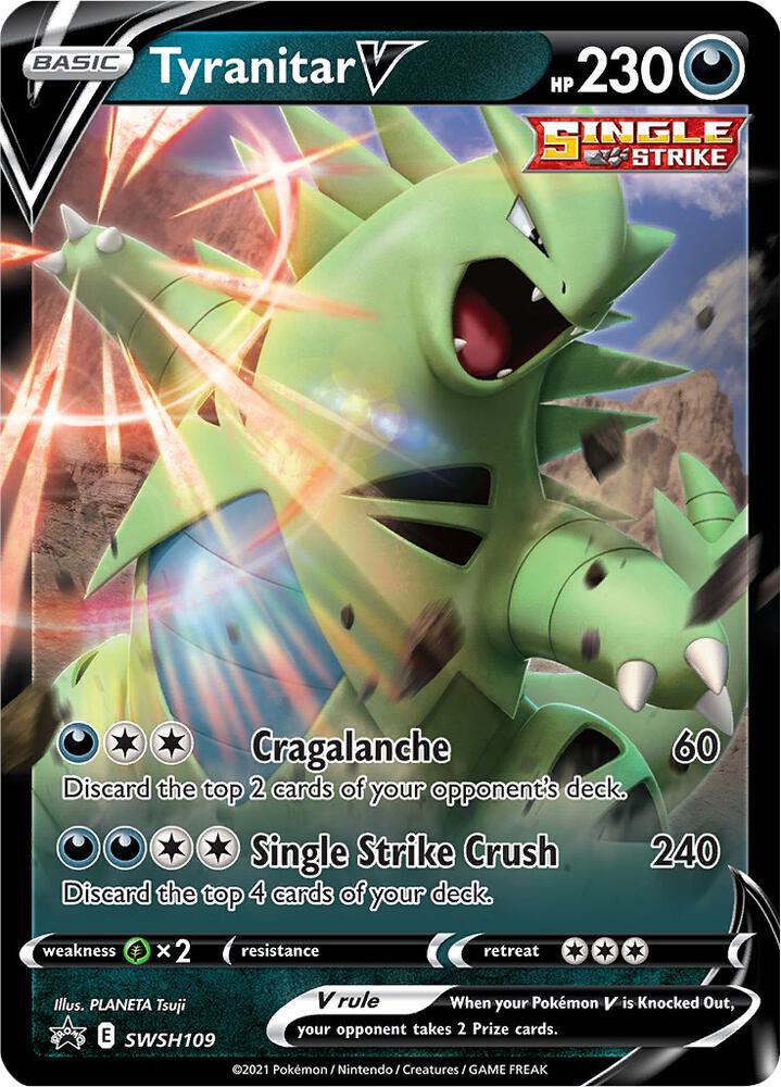 Pokemon Tyranitar V SWSH109 SWSH Black Star Promos