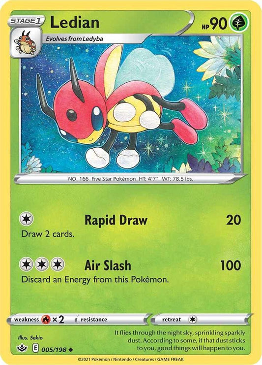 Pokemon Ledian 5/198 Chilling Reign