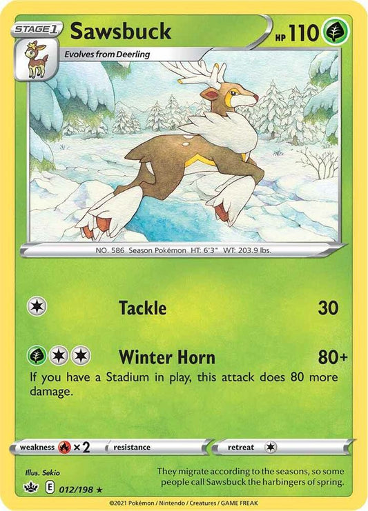 Pokemon Sawsbuck 12/198 Chilling Reign