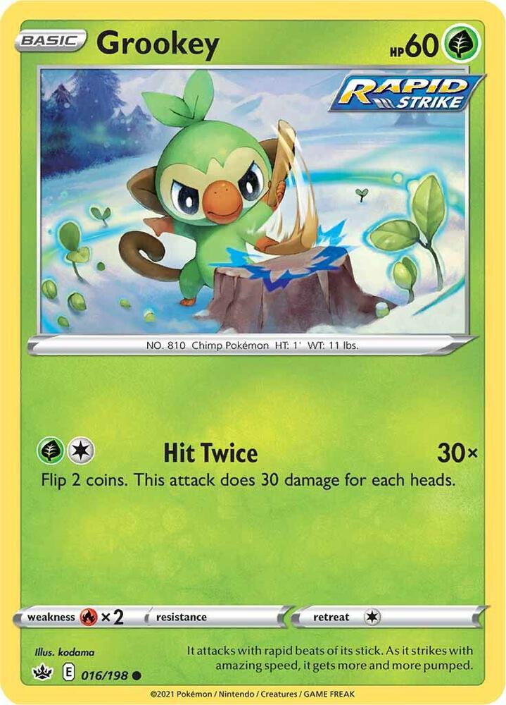 Pokemon Grookey 16/198 Chilling Reign