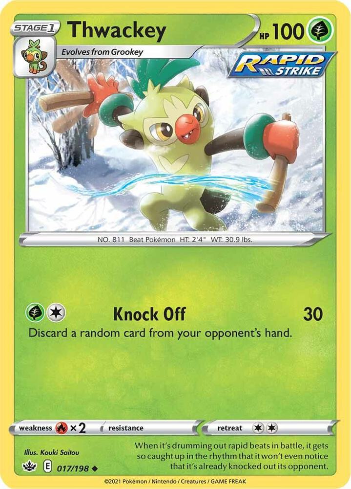 Pokemon Thwackey 17/198 Chilling Reign