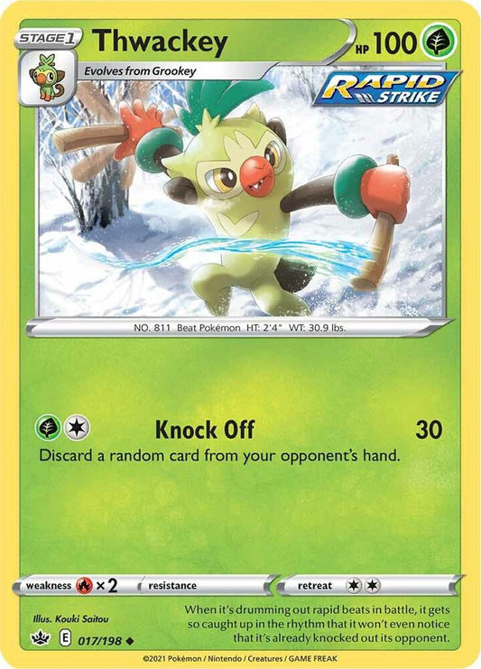 Pokemon Thwackey 17/198 Chilling Reign