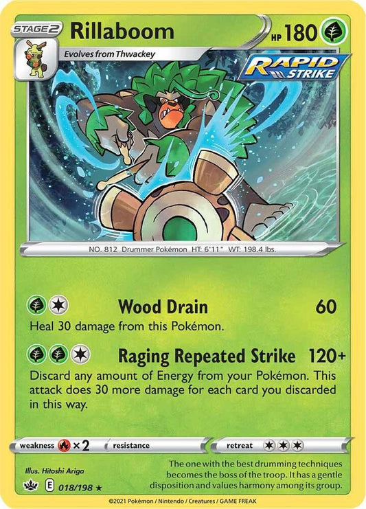 Pokemon Rillaboom 18/198 Chilling Reign