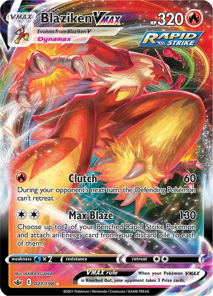 Pokemon Blaziken VMAX 21/198 Chilling Reign