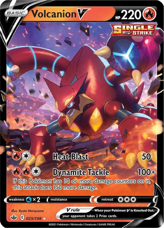 Pokemon Volcanion V 25/198 Chilling Reign