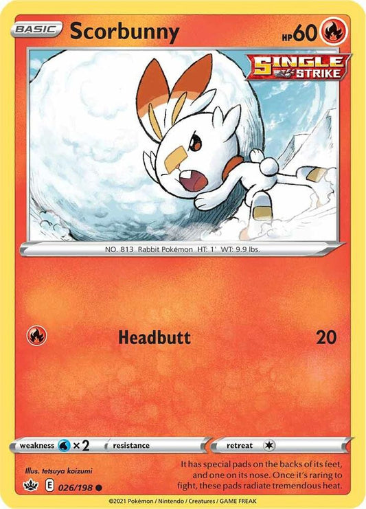 Pokemon Scorbunny 26/198 Chilling Reign