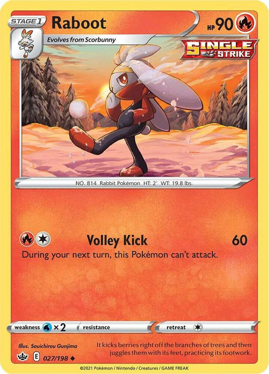 Pokemon Raboot 27/198 Chilling Reign