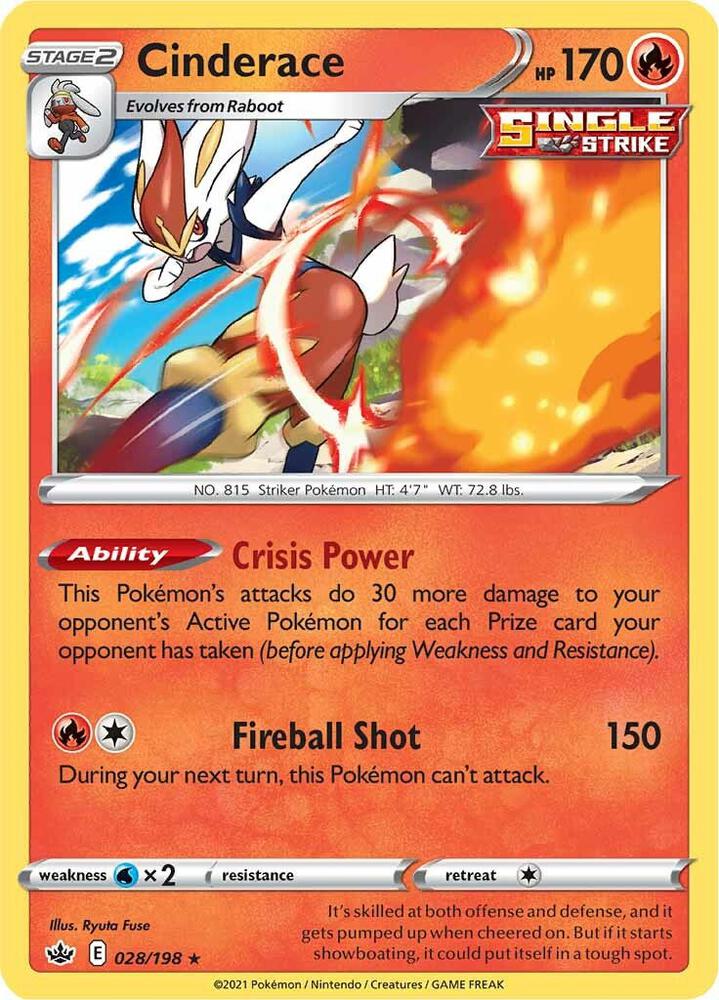 Pokemon Cinderace 28/198 Chilling Reign