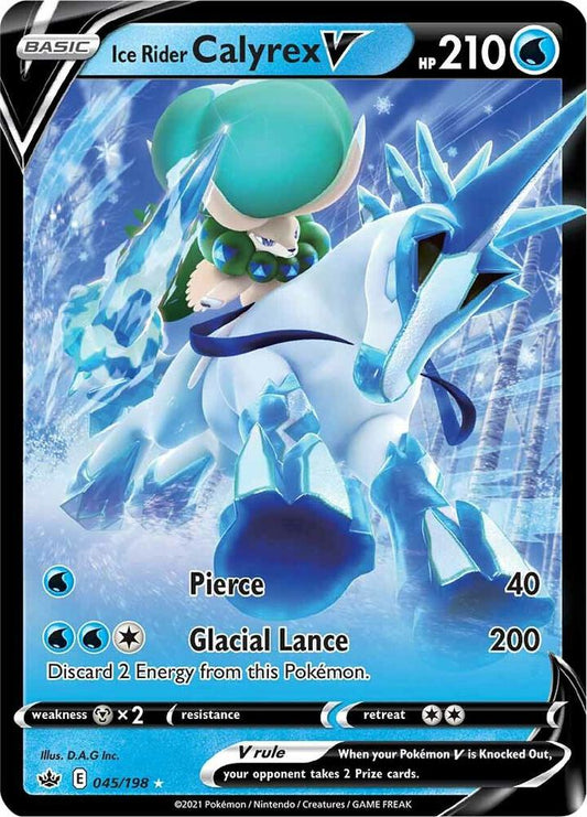 Pokemon Ice Rider Calyrex V 45/198 Chilling Reign