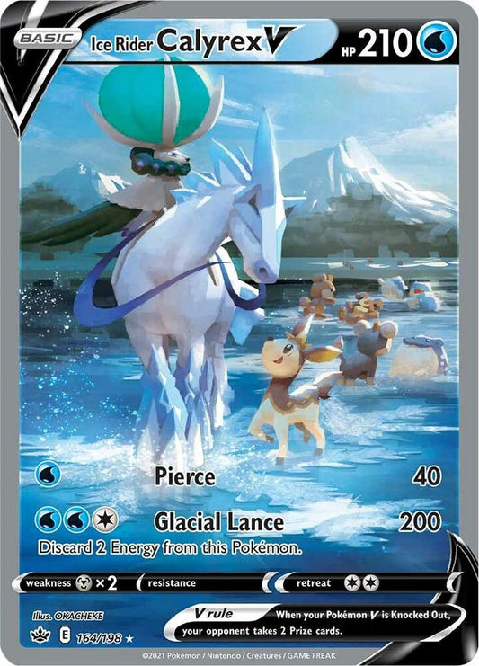 Pokemon Ice Rider Calyrex V 164/198 Chilling Reign