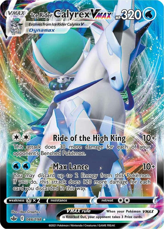 Pokemon Ice Rider Calyrex VMAX 46/198 Chilling Reign