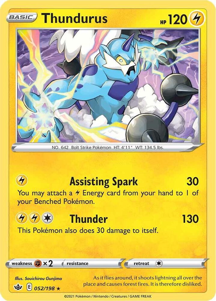 Pokemon Thundurus 52/198 Chilling Reign