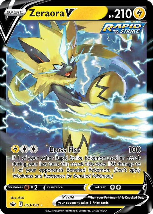 Pokemon Zeraora V 53/198 Chilling Reign