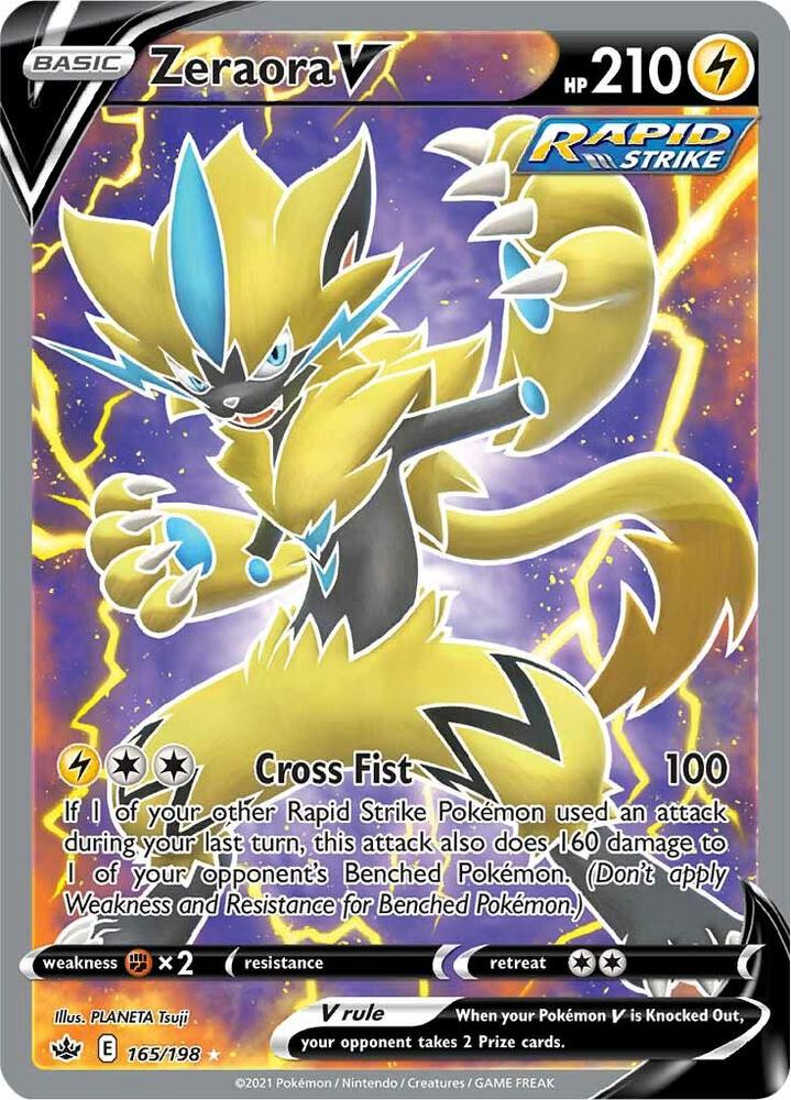 Pokemon Zeraora V 165/198 Chilling Reign