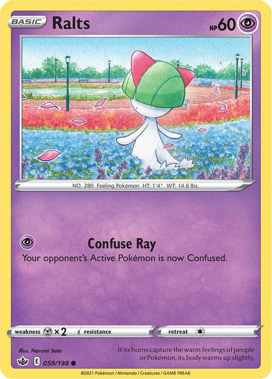 Pokemon Ralts 59/198 Chilling Reign