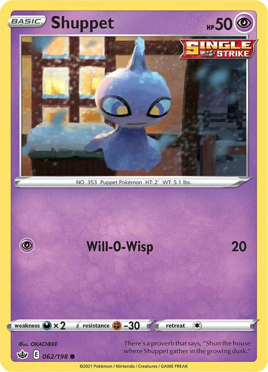 Pokemon Shuppet 62/198 Chilling Reign