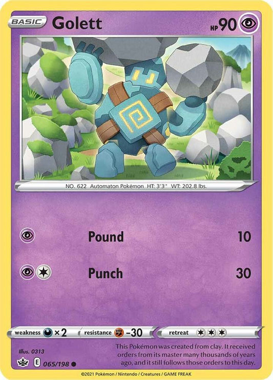 Pokemon Golett 65/198 Chilling Reign