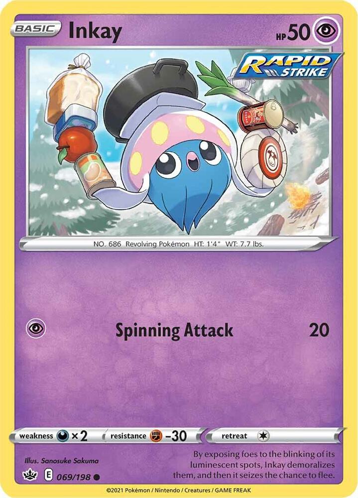 Pokemon Inkay 69/198 Chilling Reign