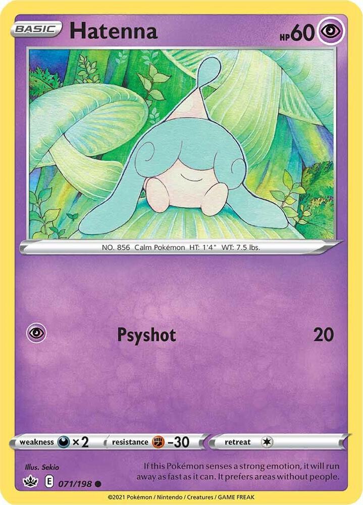 Pokemon Hatenna 71/198 Chilling Reign