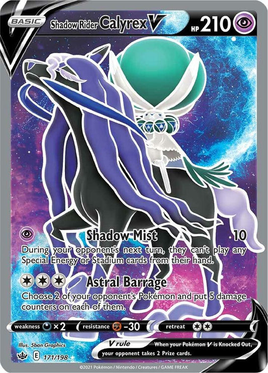 Pokemon Shadow Rider Calyrex V 171/198 Chilling Reign