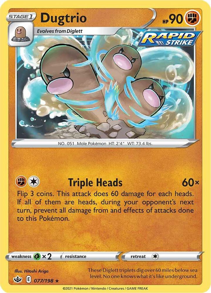 Pokemon Dugtrio 77/198 Chilling Reign