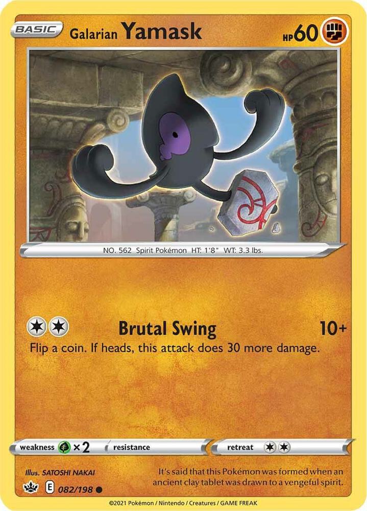 Pokemon Galarian Yamask 82/198 Chilling Reign