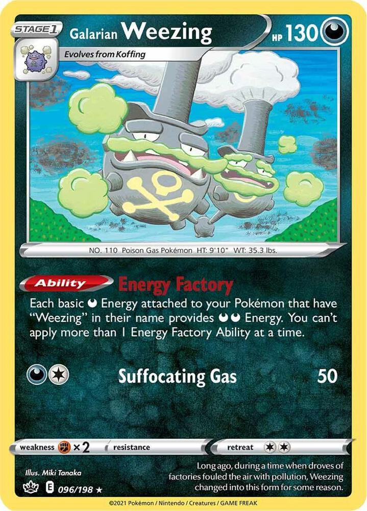 Pokemon Galarian Weezing 96/198 Chilling Reign