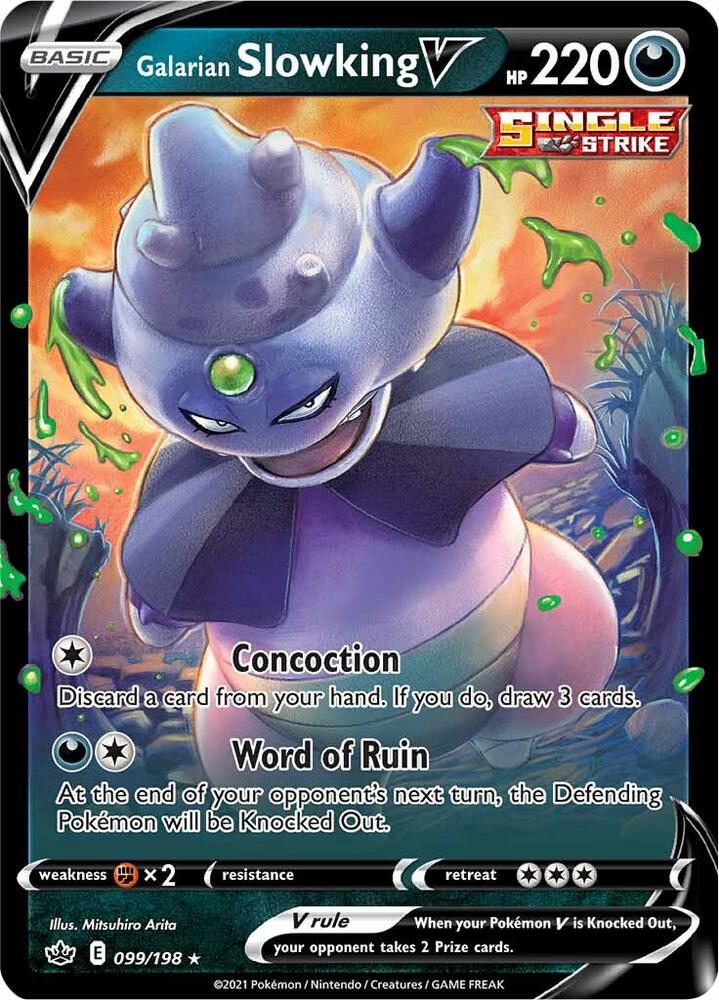 Pokemon Galarian Slowking V 99/198 Chilling Reign