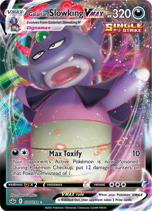 Pokemon Galarian Slowking VMAX 100/198 Chilling Reign