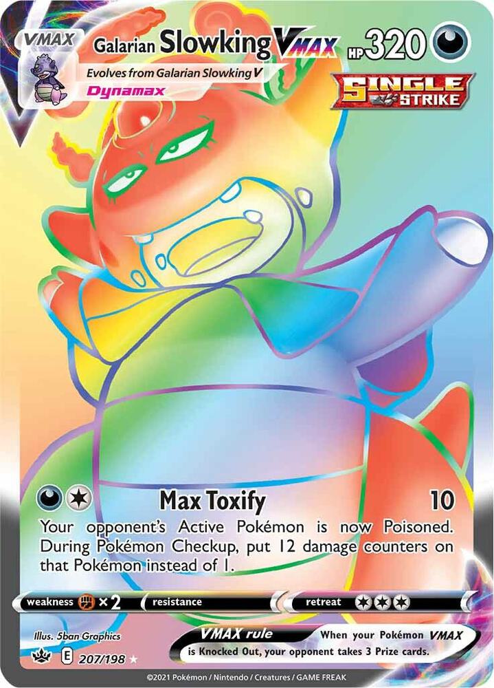 Pokemon Galarian Slowking VMAX 207/198 Chilling Reign