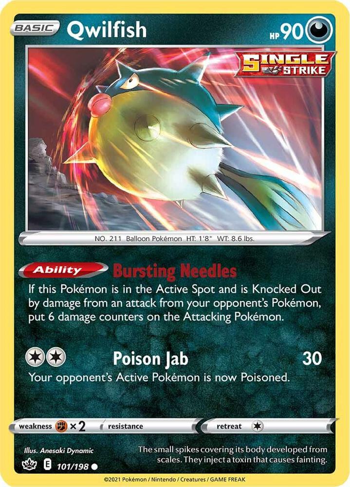 Pokemon Qwilfish 101/198 Chilling Reign
