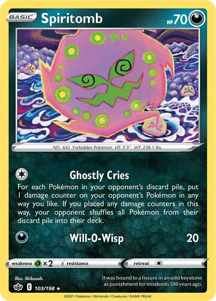 Pokemon Spiritomb 103/198 Chilling Reign