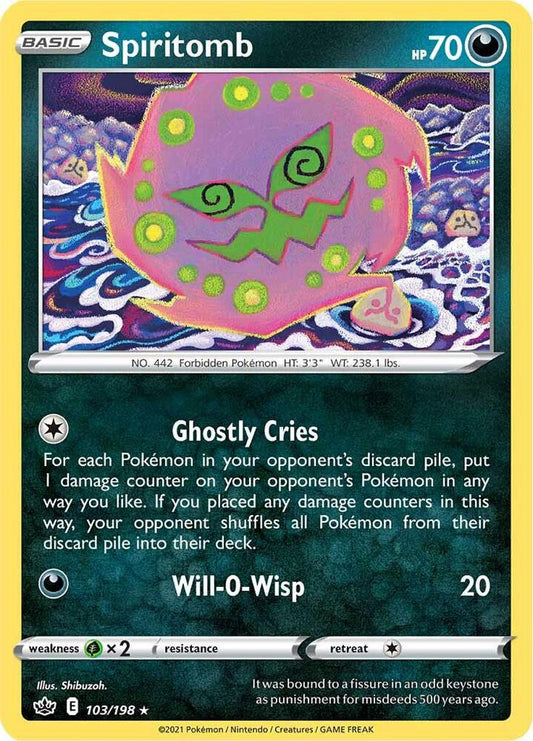 Pokemon Spiritomb 103/198 Chilling Reign