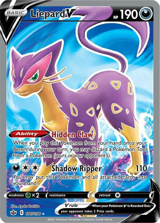 Pokemon Liepard V 180/198 Chilling Reign