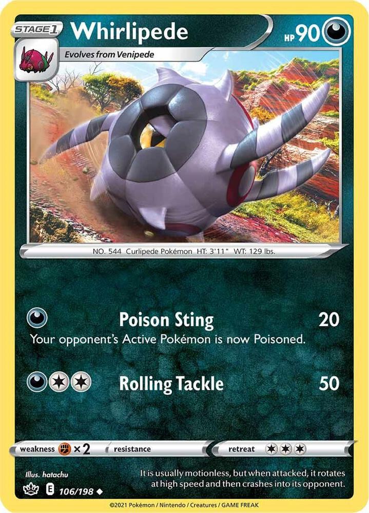 Pokemon Whirlipede 106/198 Chilling Reign