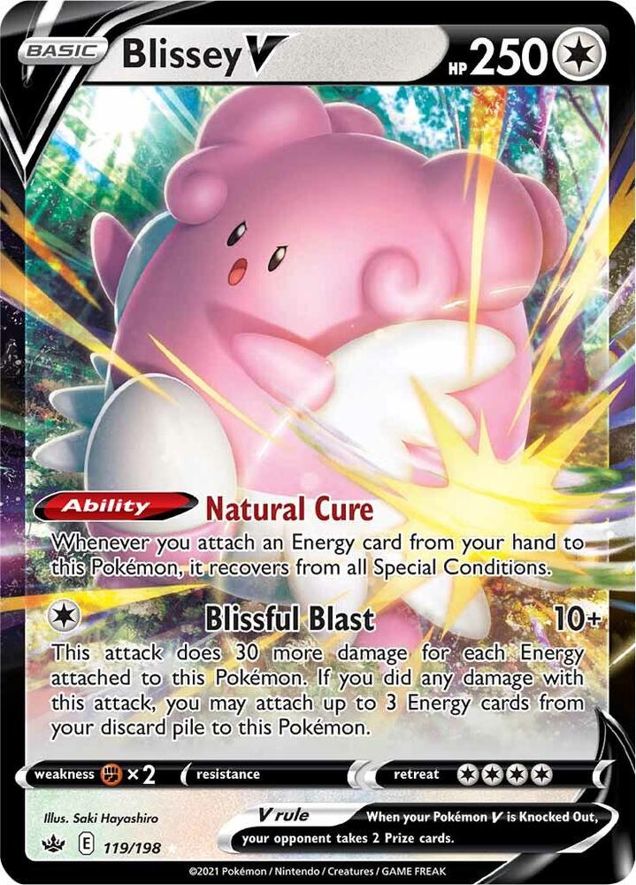 Pokemon Blissey V 119/198 Chilling Reign