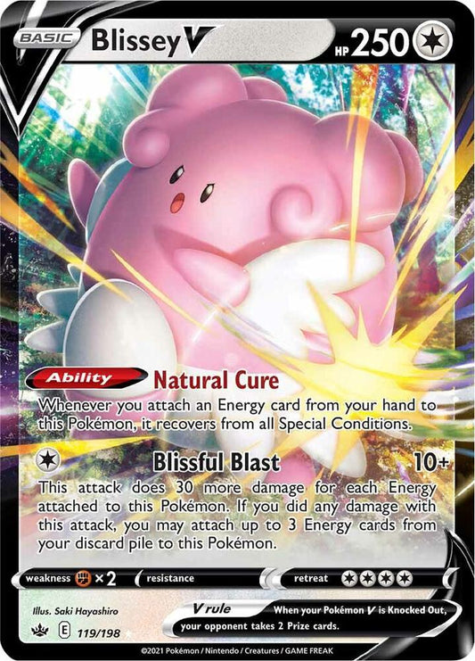 Pokemon Blissey V 119/198 Chilling Reign