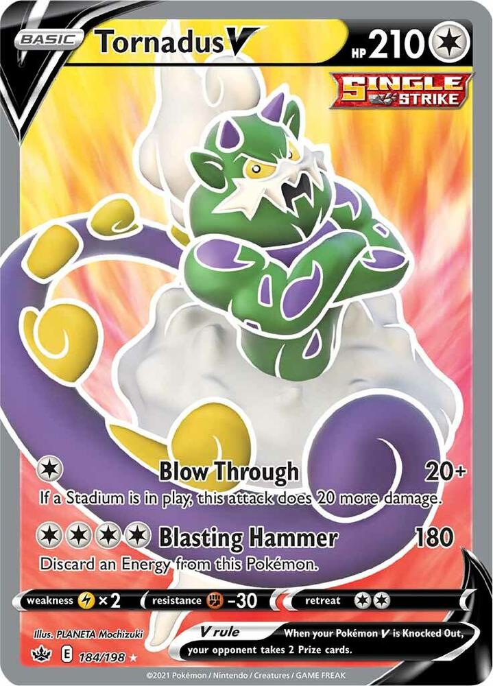 Pokemon Tornadus V 184/198 Chilling Reign