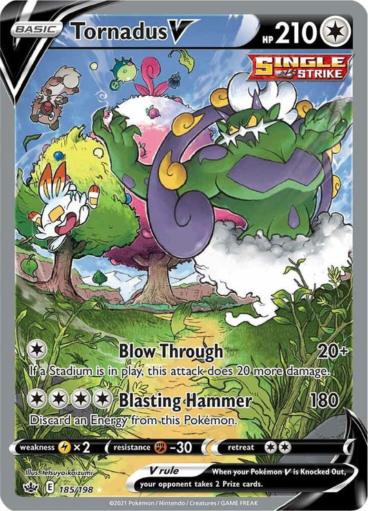 Pokemon Tornadus V 185/198 Chilling Reign