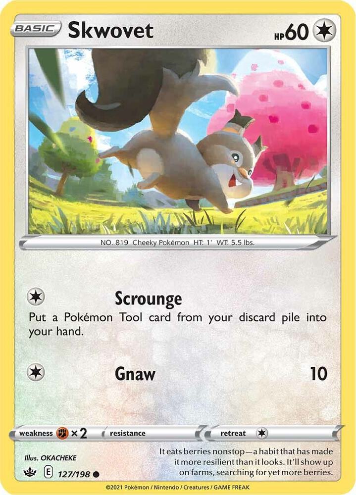 Pokemon Skwovet 127/198 Chilling Reign