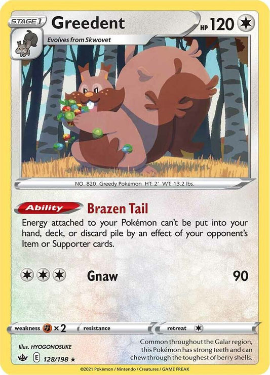 Pokemon Greedent 128/198 Chilling Reign