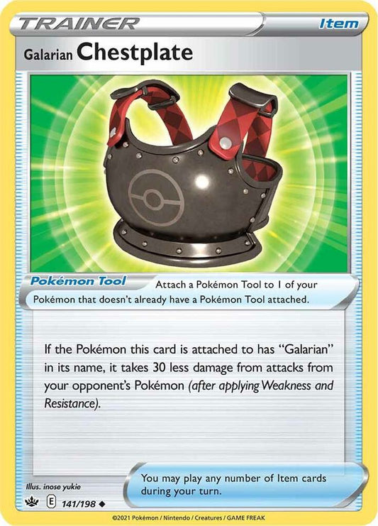 Pokemon Galarian Chestplate 141/198 Chilling Reign