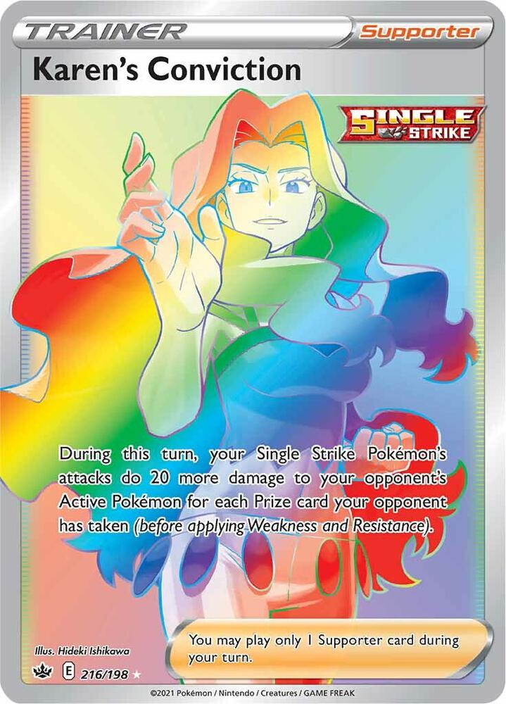 Pokemon Karen's Conviction 216/198 Chilling Reign