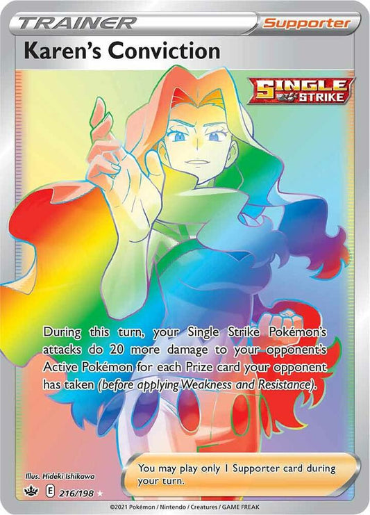 Pokemon Karen's Conviction 216/198 Chilling Reign