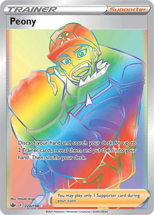 Pokemon Peony 220/198 Chilling Reign