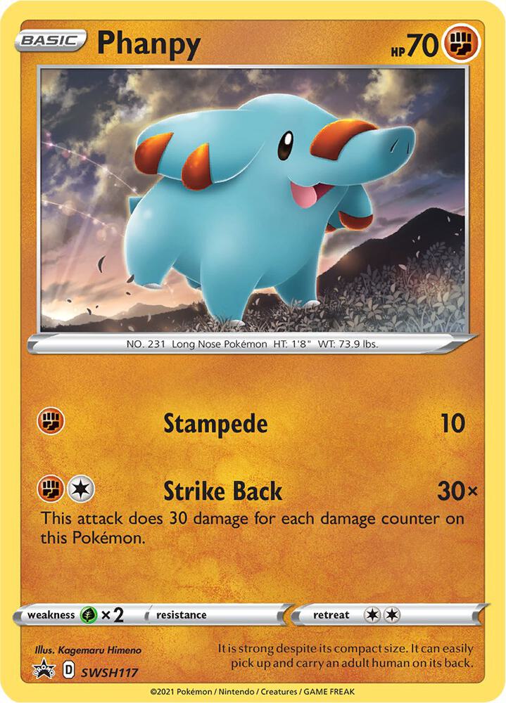 Pokemon Phanpy SWSH117 SWSH Black Star Promos